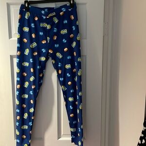 Blue Chanukah themed leggings in size l/XL donuts dreidels gifts